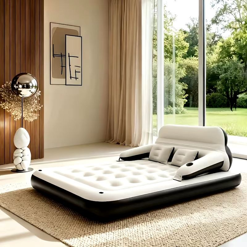 CAMA INFLABLE CON ALMOHADAS