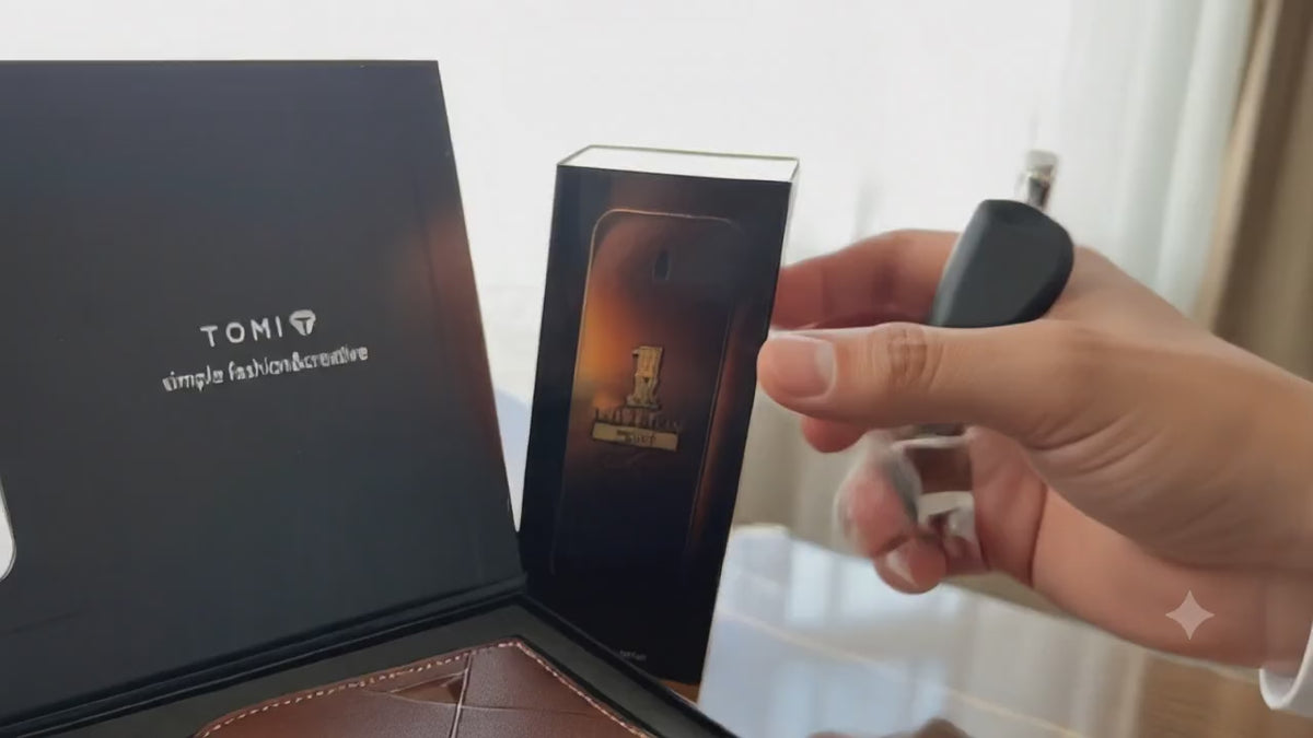 Set de Regalo Premium para Hombre "Tomi Elegance" (Reloj, Billetera, Bolígrafo + Fragancia Exclusiva)